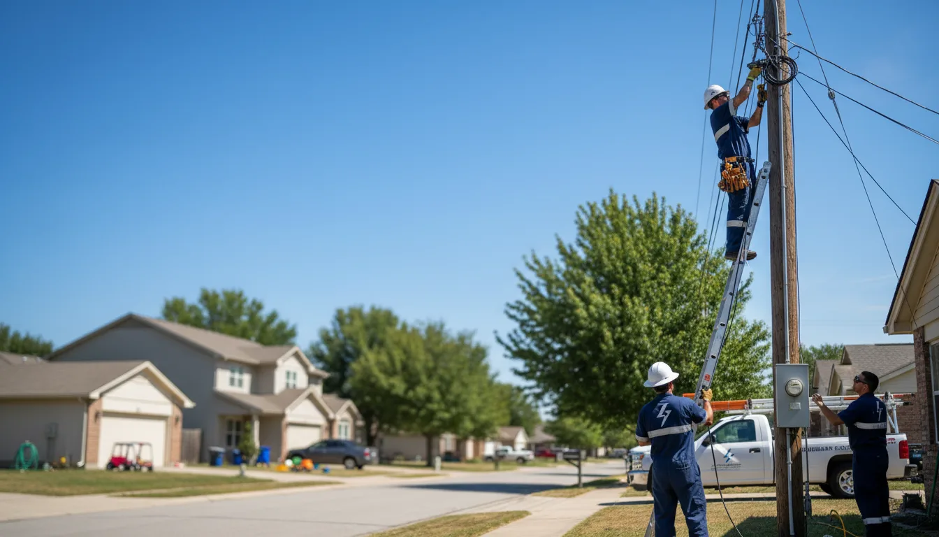 Residential electrician providing installation services in Lytle, TX